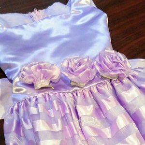 Lavender satin dress